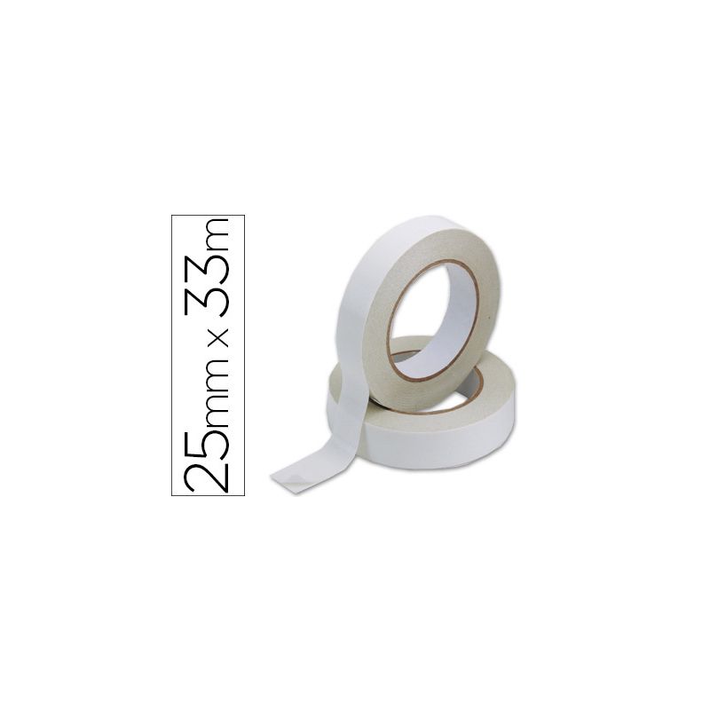 Ruban adhésif q-connect double face multiples fixations différents types surfaces 25mmx33m