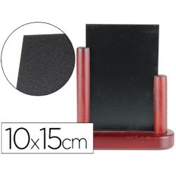 Tableau noir liderpapel bois hôtellerie double face marqueur type craie 10x15cm