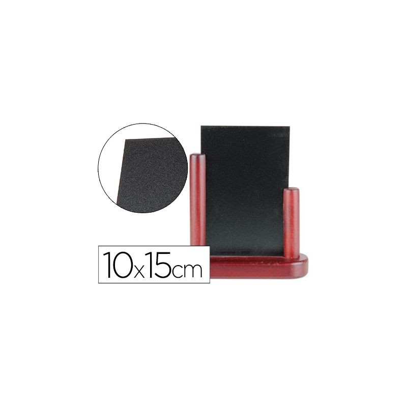 Tableau noir liderpapel bois hôtellerie double face marqueur type craie 10x15cm
