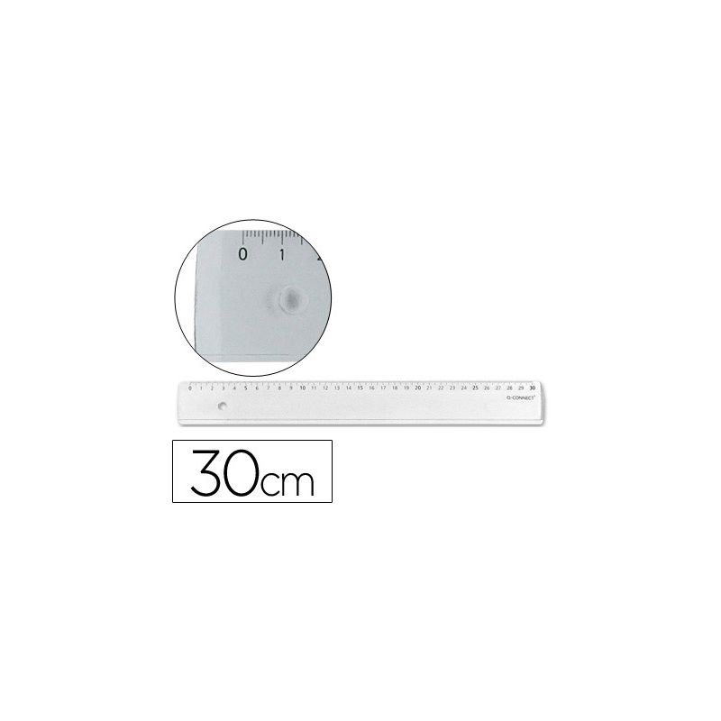 Règle q-connect 30cm plate marquage bords anti-tâches haute qualité résistance optimale