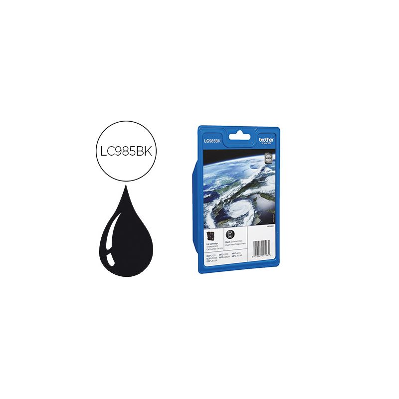 Cartouche brother jet d'encre LC985BK couleur noir 325p
