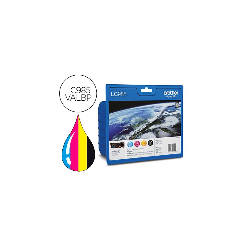 Cartouche brother jet d'encre LC985VALBP pack 4 encres Cartouche brother jet d'encre LC985VALBP pack 4 encres