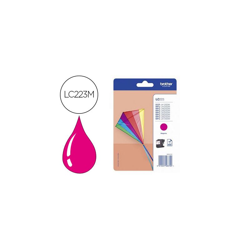Cartouche brother jet d'encre originale LC223M couleur magenta