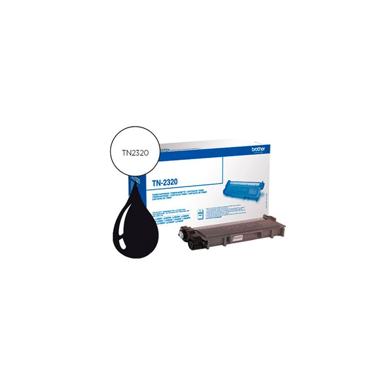 Toner laser brother TN2320 couleur noir haute capacité 2600p