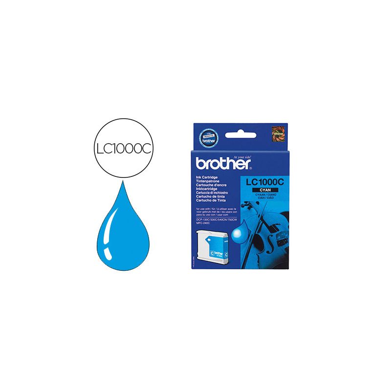 Cartouche brother jet d'encre LC1000C couleur cyan 400p