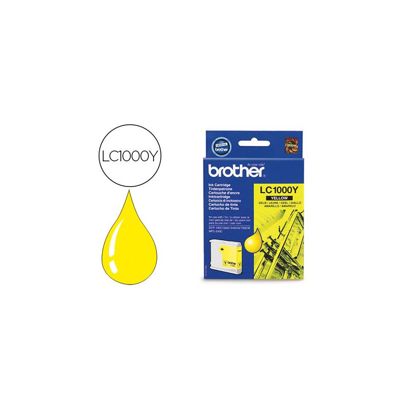 Cartouche brother jet d'encre LC1000Y couleur jaune 400p