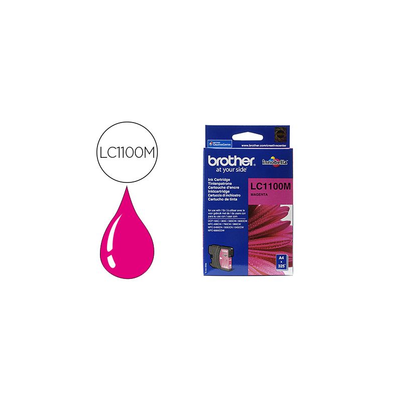 BROTHER cartouche Jet d'encre Magenta LC1100M BROTHER cartouche Jet d'encre Magenta LC1100M