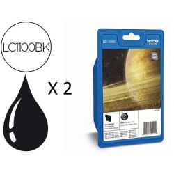 BROTHER Twin Pack Jet d'encre Noire LC1100KBP2