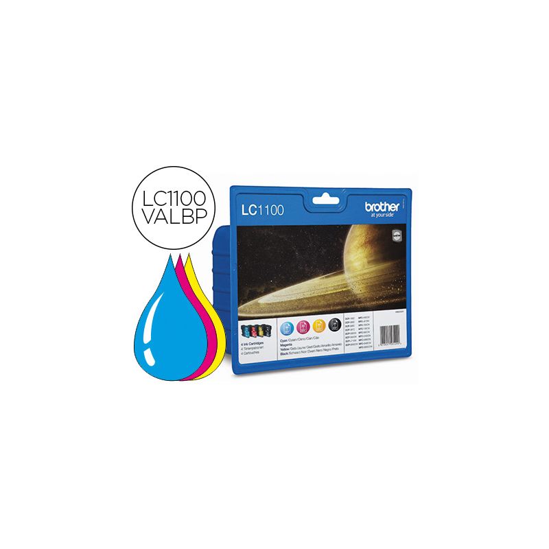 BROTHER Value Pack Jet d'encre N/C/M/J LC1100VB1P BROTHER Value Pack Jet d'encre N/C/M/J LC1100VB1P