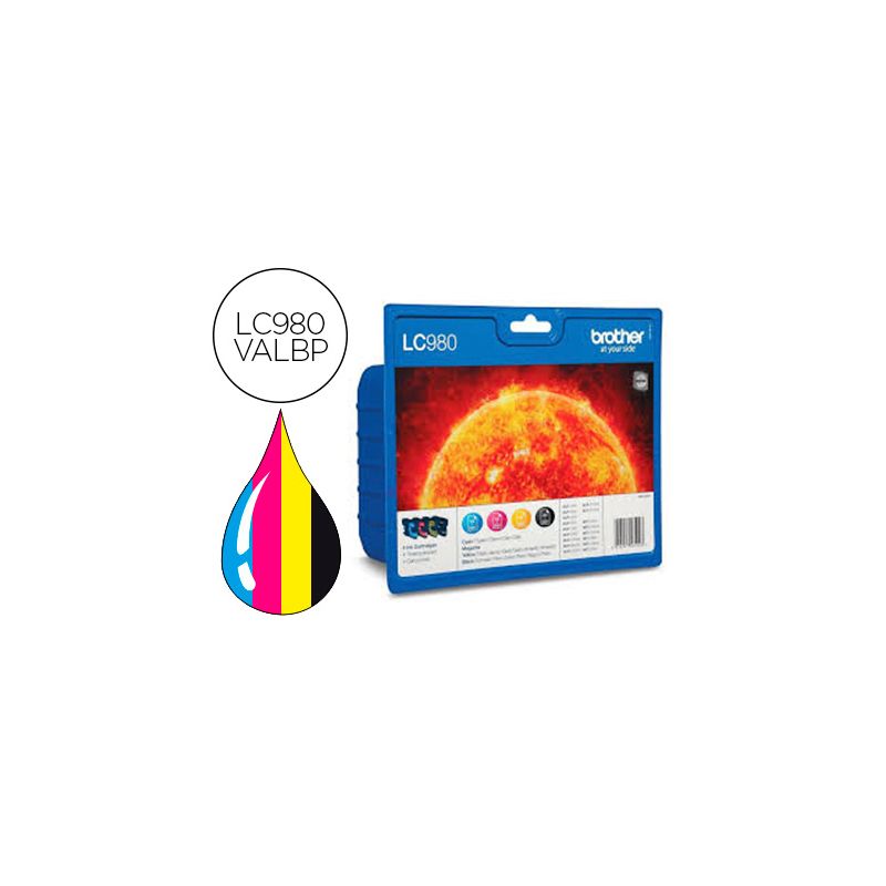 BROTHER Value Pack Jet d'encre N/C/M/J LC980VALBP
