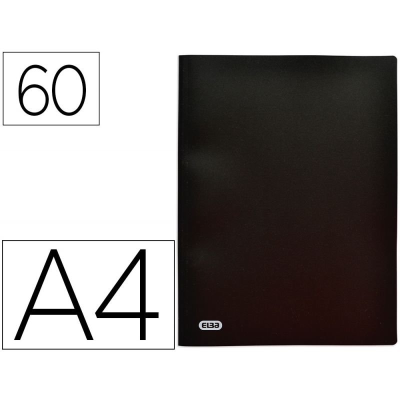 Protège-documents elba stand up a4 couverture polypropylène 60 pochettes 120 vues coloris noir Protège-documents elba stand up a4 couverture polypropylène 60 pochettes 120 vues coloris noir