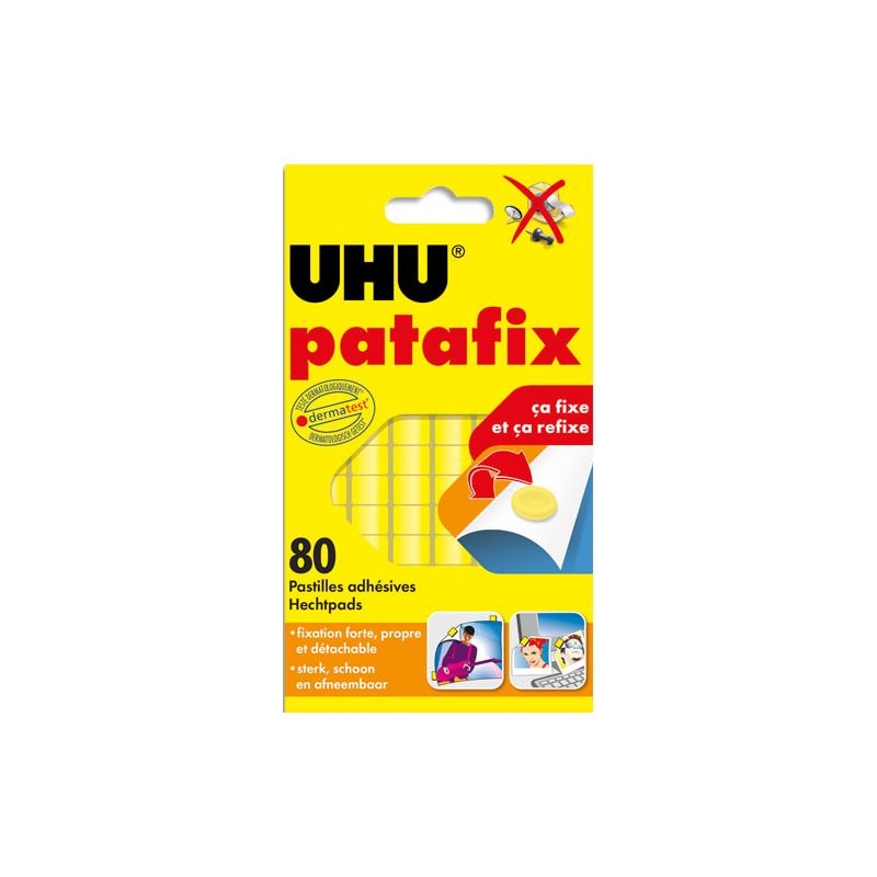 UHU Pastilles adhésives prédécoupées, réutilisables, PATAFIX UHU Pastilles adhésives prédécoupées, réutilisables, PATAFIX