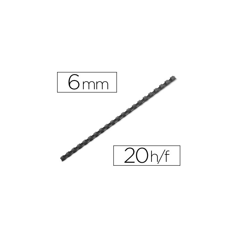 Anneau plastique à relier q-connect capacité 20f 6mm diamètre coloris noir boîte 100 unités Anneau plastique à relier q-connect capacité 20f 6mm diamètre coloris noir boîte 100 unités