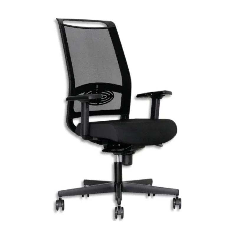 Fauteuil Giulietta assise en tissu et Haut dossier en résille, mécanisme synchrone, accoudoirs réglables Fauteuil Giulietta assise en tissu et Haut dossier en résille, mécanisme synchrone, accoudoirs réglables