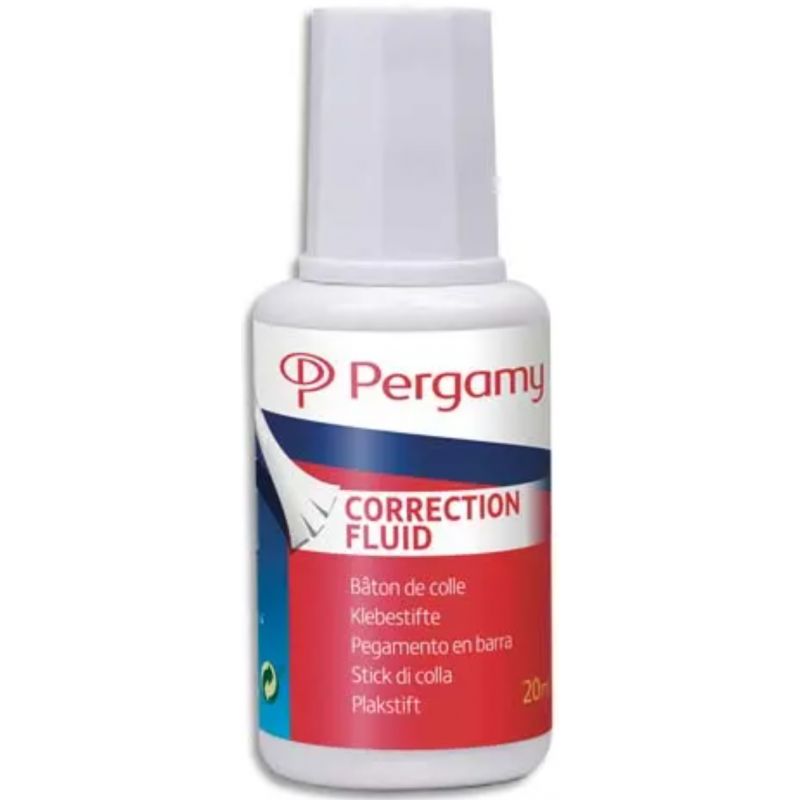 PERGAMY Flacon correcteur fluide avec pinceau, contenance 20 ml PERGAMY Flacon correcteur fluide avec pinceau, contenance 20 ml