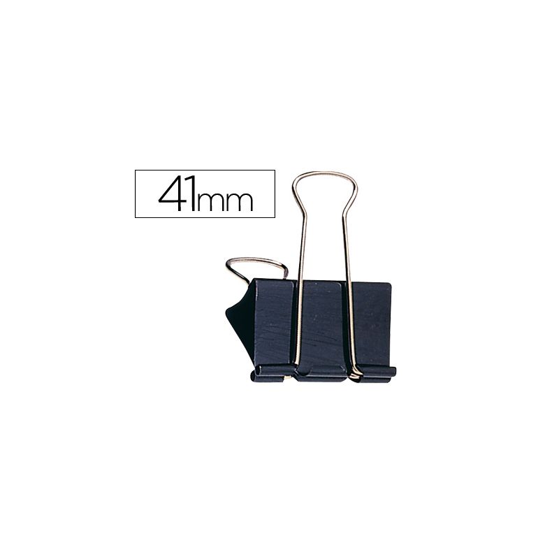 Q-CONNECT Pince q-connect double clip largeur 42mm boîte carton 10 unités