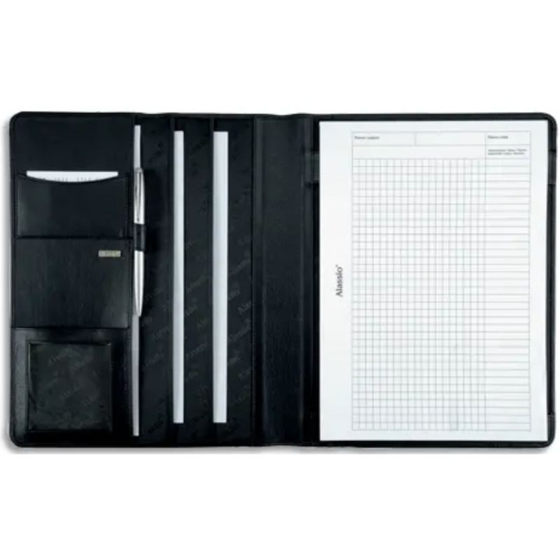 JUSCHA Conférencier Noir Cremona cuir. 32x25x2cm. Livré bloc-notes et pochettes multiples JUSCHA Conférencier Noir Cremona cuir. 32x25x2cm. Livré bloc-notes et pochettes multiples