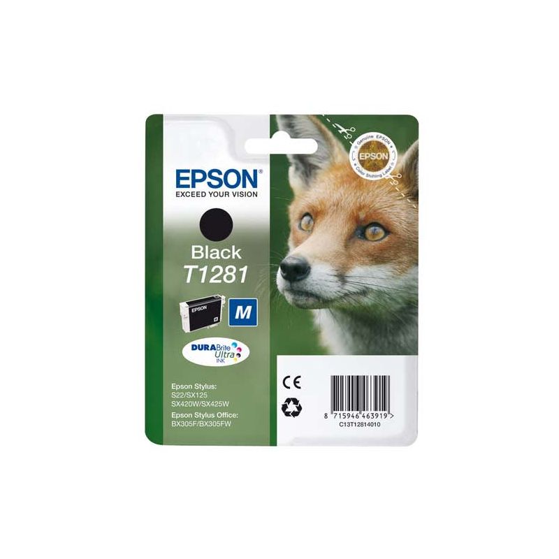 EPSON Cartouche Jet d'encre Noir C13T12814011 EPSON Cartouche Jet d'encre Noir C13T12814011
