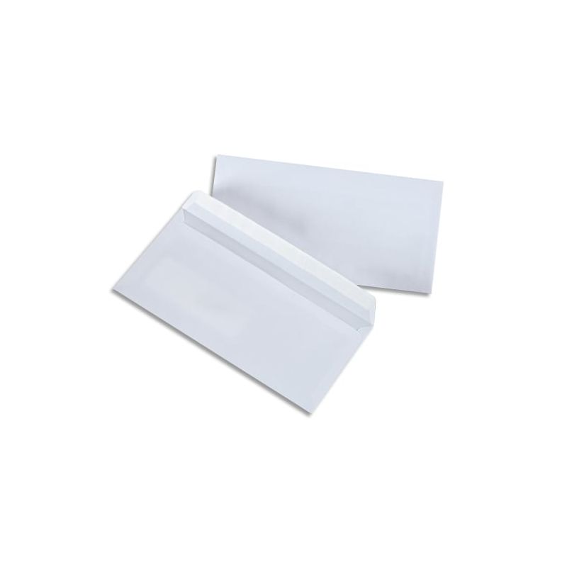 500 enveloppes Blanches 80g DL 110x220 mm auto-adhésives 500 enveloppes Blanches 80g DL 110x220 mm auto-adhésives