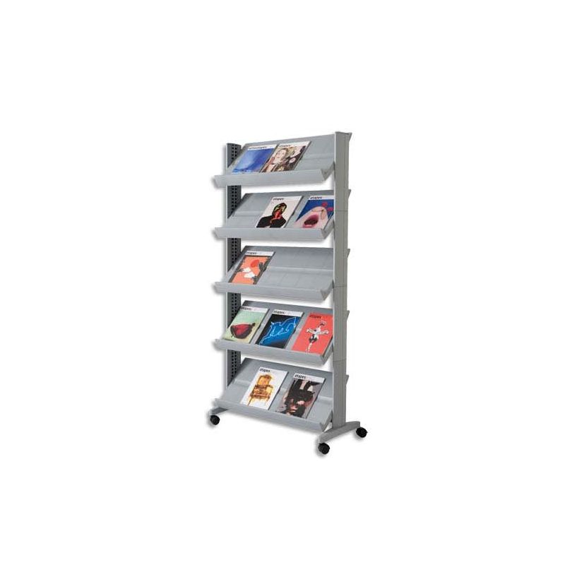 PAPERFLOW Présentoir Mobile 5 Tablettes PAPERFLOW Présentoir Mobile 5 Tablettes