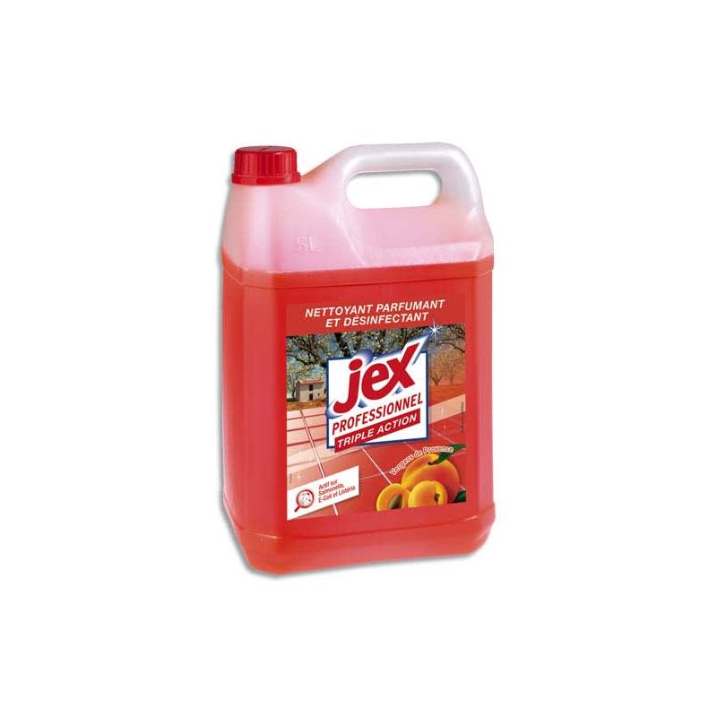 JEX PROFESSIONNEL Bidon de 5 litres désinfectant triple action multi-surfaces Vergers de Provence JEX PROFESSIONNEL Bidon de 5 litres désinfectant triple action multi-surfaces Vergers de Provence