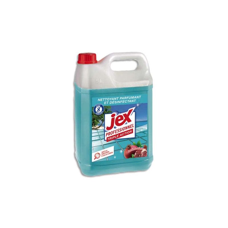 JEX PROFESSIONNEL Express Bidon de 5L Nettoyant multi-usages triple action plus parfum Jardin exotique JEX PROFESSIONNEL Express Bidon de 5L Nettoyant multi-usages triple action plus parfum Jardin exotique