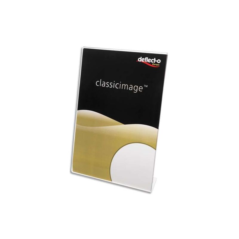 DEFLECTO Porte affiche transparent pour documents A4 portrait incliné DEFLECTO Porte affiche transparent pour documents A4 portrait incliné