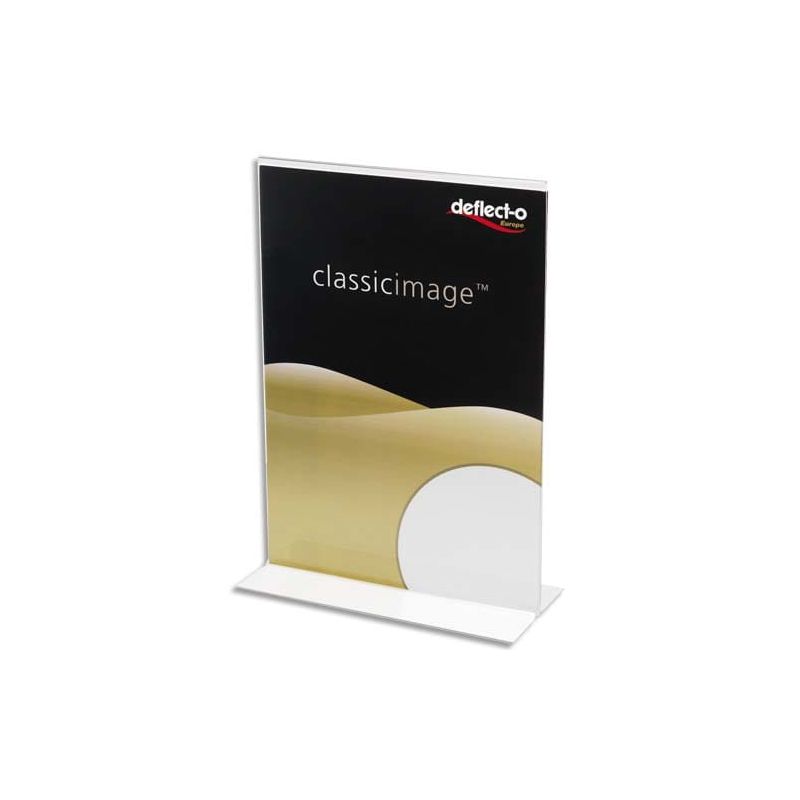 DEFLECTO Porte affiche transparent pour documents A5 portrait droit DEFLECTO Porte affiche transparent pour documents A5 portrait droit