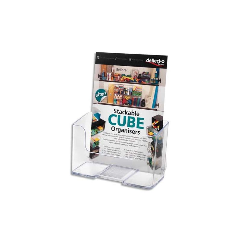 DEFLECTO Porte brochure A4 vertical une case A5 DEFLECTO Porte brochure A4 vertical une case A5