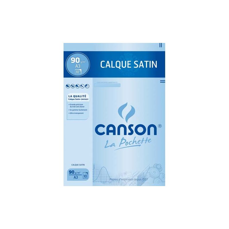 CANSON Calque satin pochette de 10 feuilles