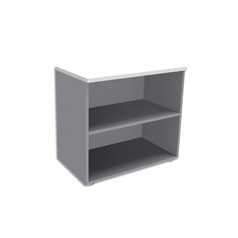 SIMMOB Armoire Basse 1 tablette sans porte aluminium