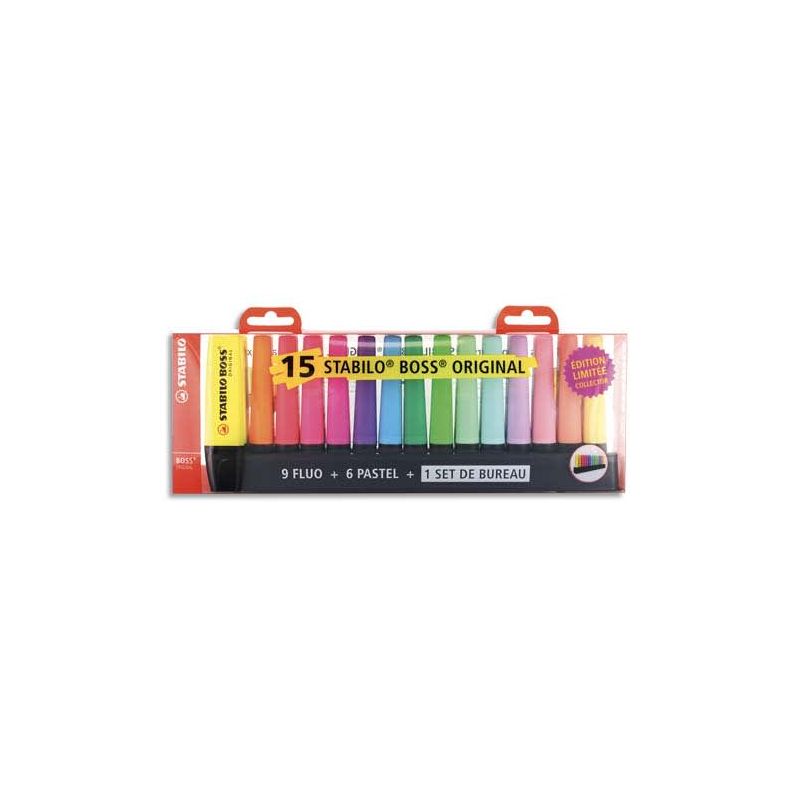STABILO Coffret de 15 surligneurs Boss Original