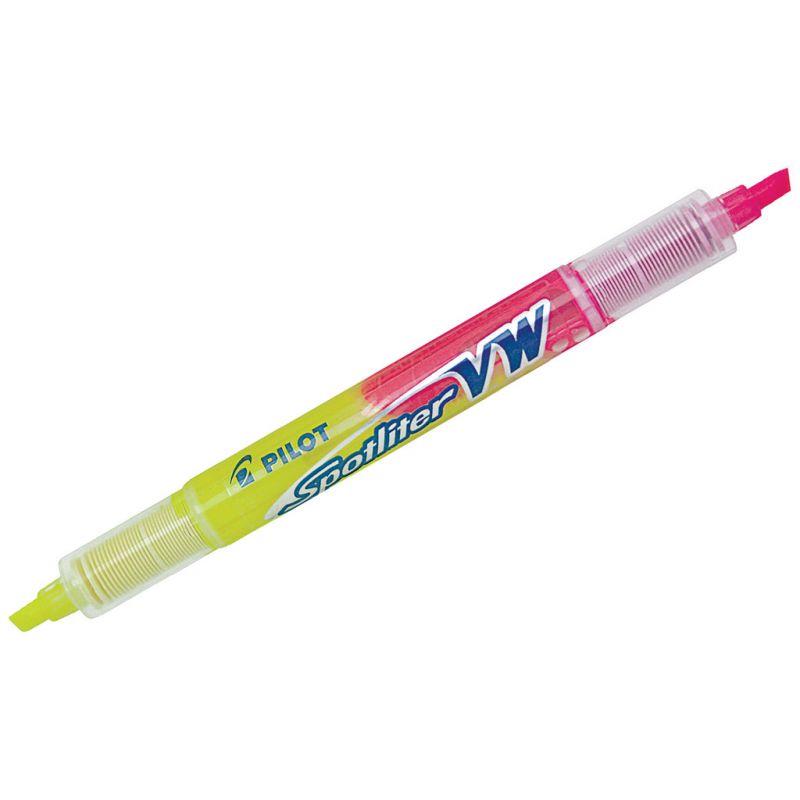 PILOT Surligneur double pointe SPOTLITER Rose et Jaune PILOT Surligneur double pointe SPOTLITER Rose et Jaune