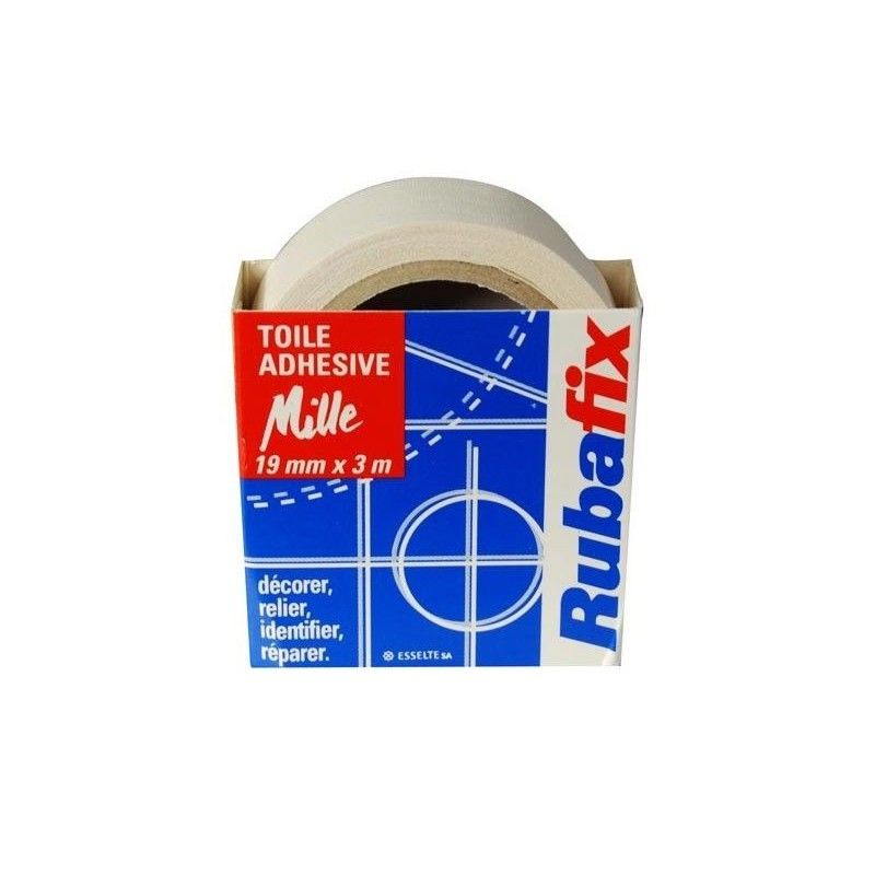 RUBAFIX Toile adhésive MILLE Blanc RUBAFIX Toile adhésive MILLE Blanc