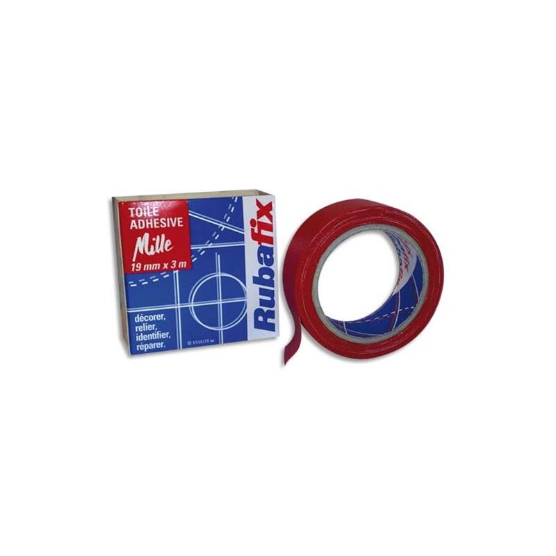 RUBAFIX Toile adhésive MILLE Rouge RUBAFIX Toile adhésive MILLE Rouge