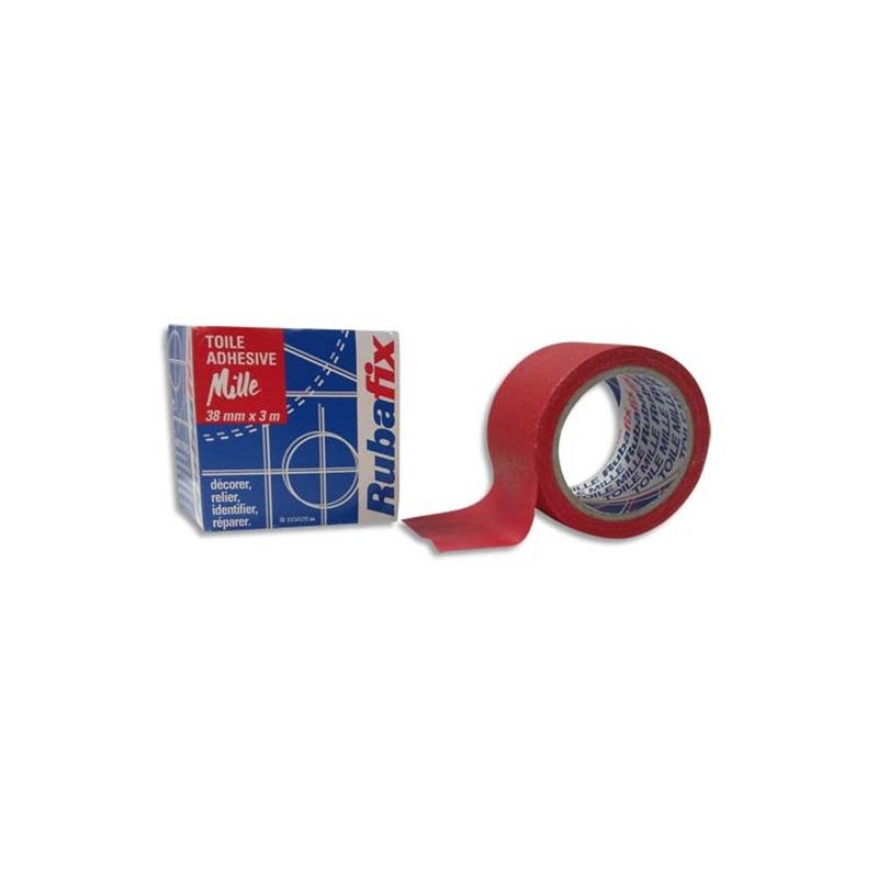 RUBAFIX Toile adhésive MILLE Rouge RUBAFIX Toile adhésive MILLE Rouge
