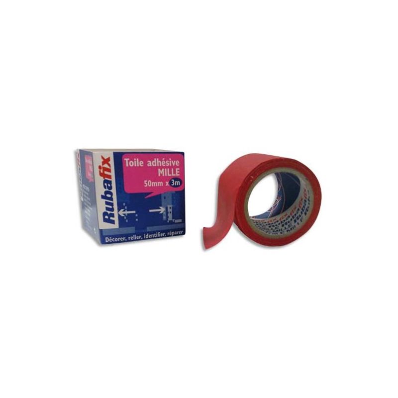 RUBAFIX Toile adhésive MILLE Rouge RUBAFIX Toile adhésive MILLE Rouge