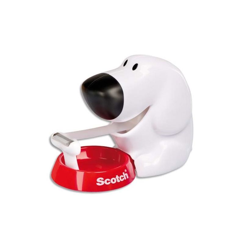SCOTCH Dévidoir forme Chien + 1 rouleau adhésif Magic 19mm x 7,5m SCOTCH Dévidoir forme Chien + 1 rouleau adhésif Magic 19mm x 7,5m
