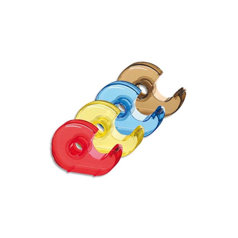 WONDAY Dévidoir pour ruban adhésif 19mmx33m couleurs translucides assorties WONDAY Dévidoir pour ruban adhésif 19mmx33m couleurs translucides assorties