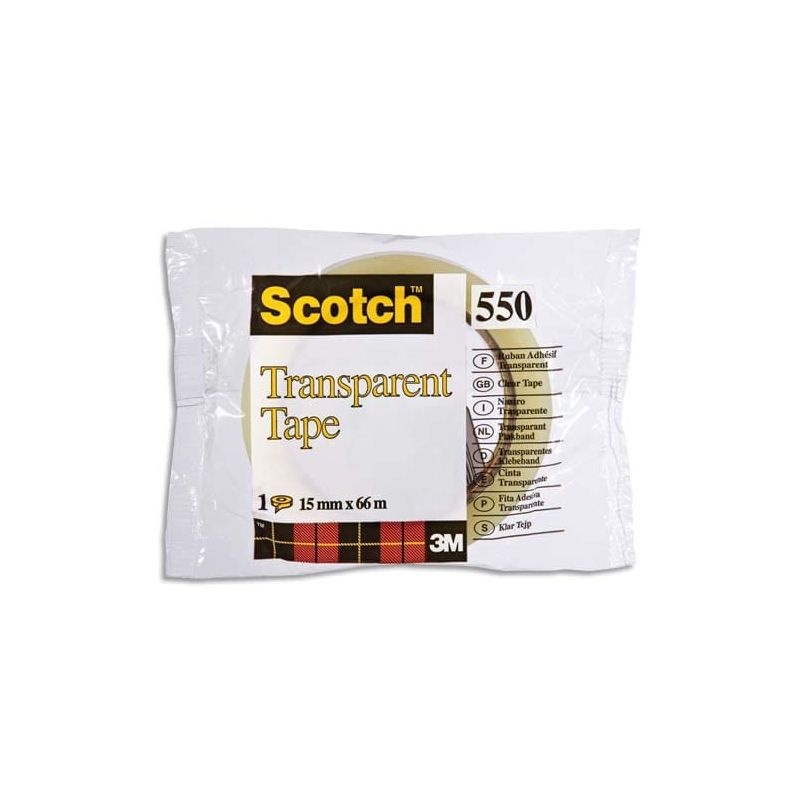 SCOTCH Ruban adhésif transparent 15mm x 66m SCOTCH Ruban adhésif transparent 15mm x 66m