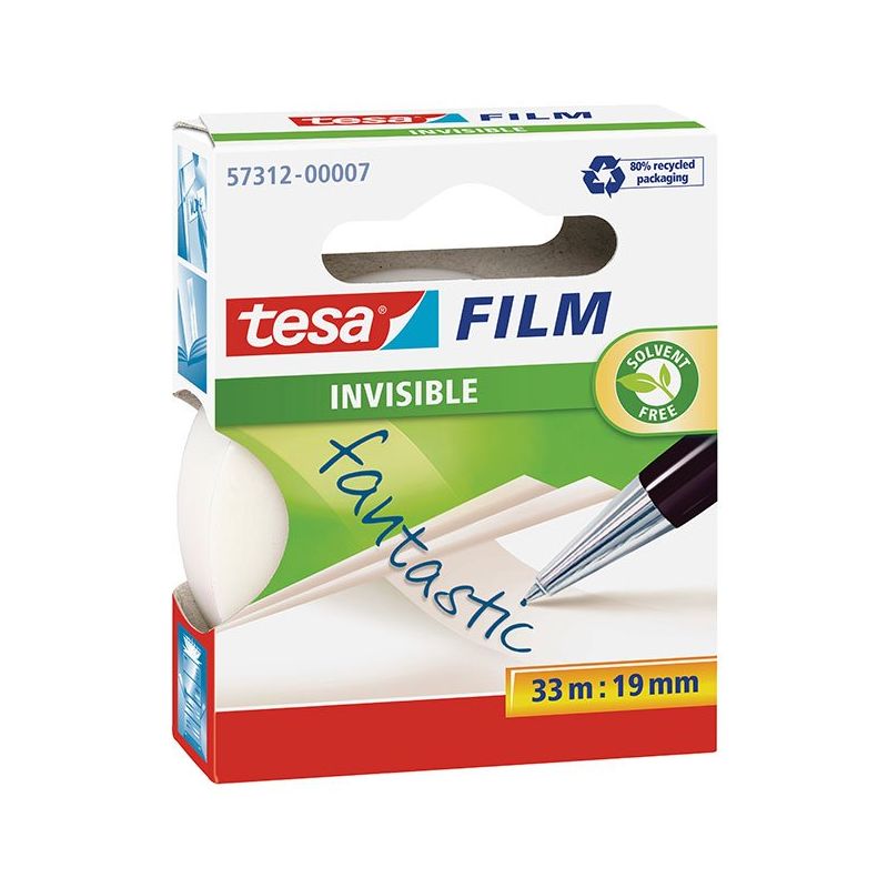 TESA Ruban adhésif invisible 19 mm x 33 m en boîte individuelle TESA Ruban adhésif invisible 19 mm x 33 m en boîte individuelle