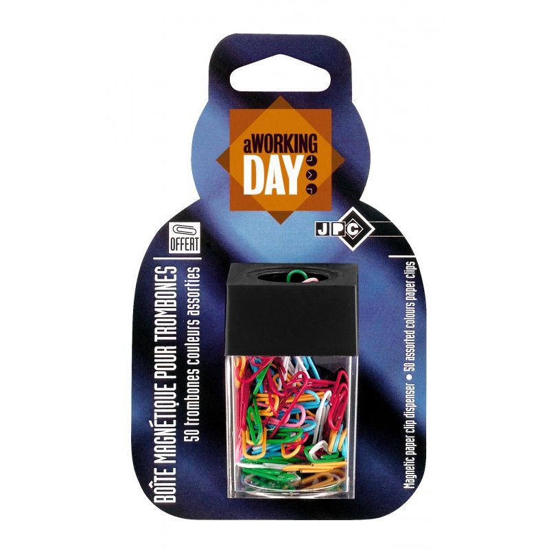 WONDAY Distributeur magnétique de trombones fourni avec 50 trombones WONDAY Distributeur magnétique de trombones fourni avec 50 trombones