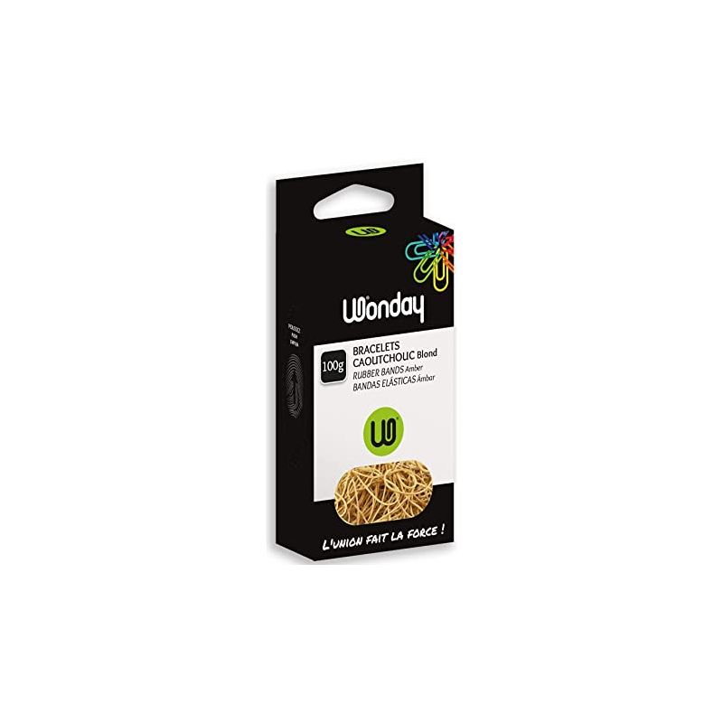 WONDAY Boîte distributrice de 100g d'élastique en caoutchouc 180x10 mm WONDAY Boîte distributrice de 100g d'élastique en caoutchouc 180x10 mm