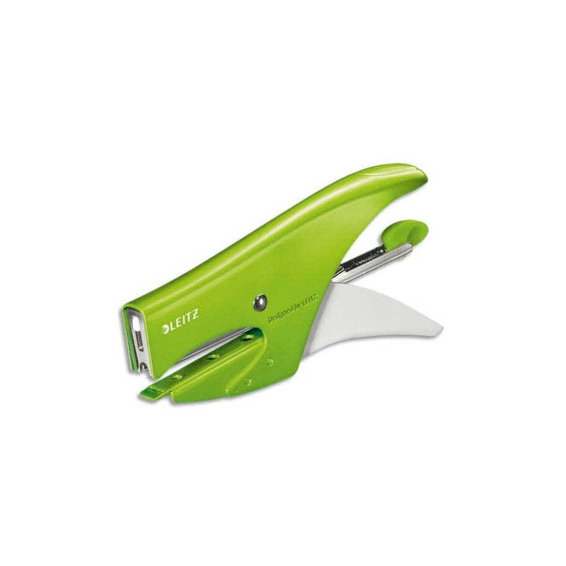 LEITZ Pince agrafeuse WOW Vert agrafes n°10 capacité 15 feuilles LEITZ Pince agrafeuse WOW Vert agrafes n°10 capacité 15 feuilles