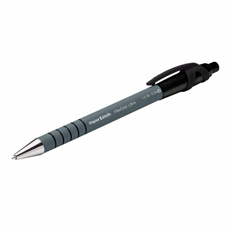 PAPERMATE FLEXGRIP Stylo bille pointe moyenne rétractable encre Noire PAPERMATE FLEXGRIP Stylo bille pointe moyenne rétractable encre Noire