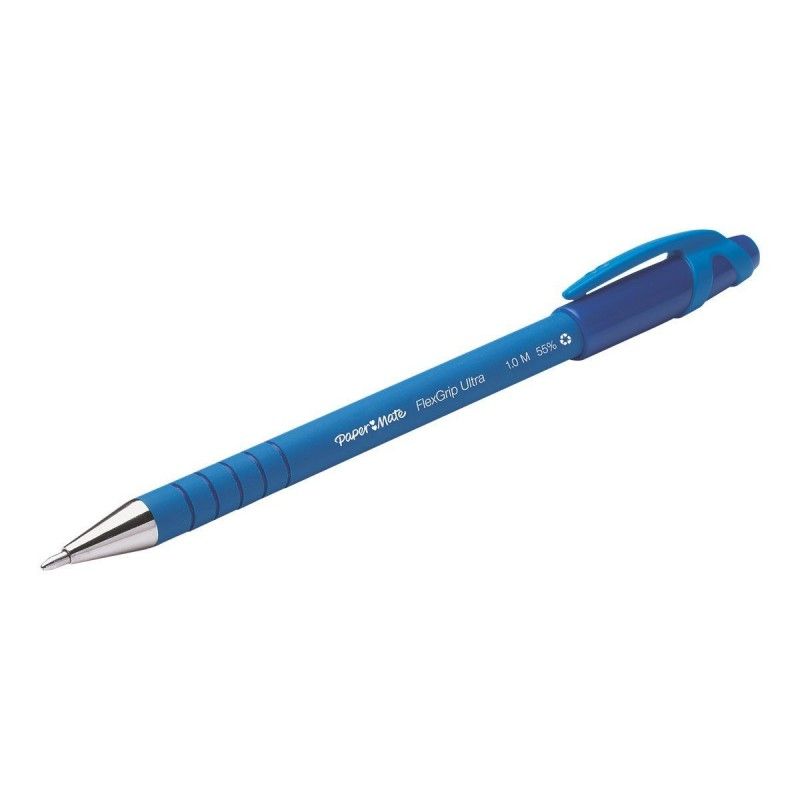 PAPERMATE FLEXGRIP Stylo bille pointe moyenne rétractable encre Bleue PAPERMATE FLEXGRIP Stylo bille pointe moyenne rétractable encre Bleue
