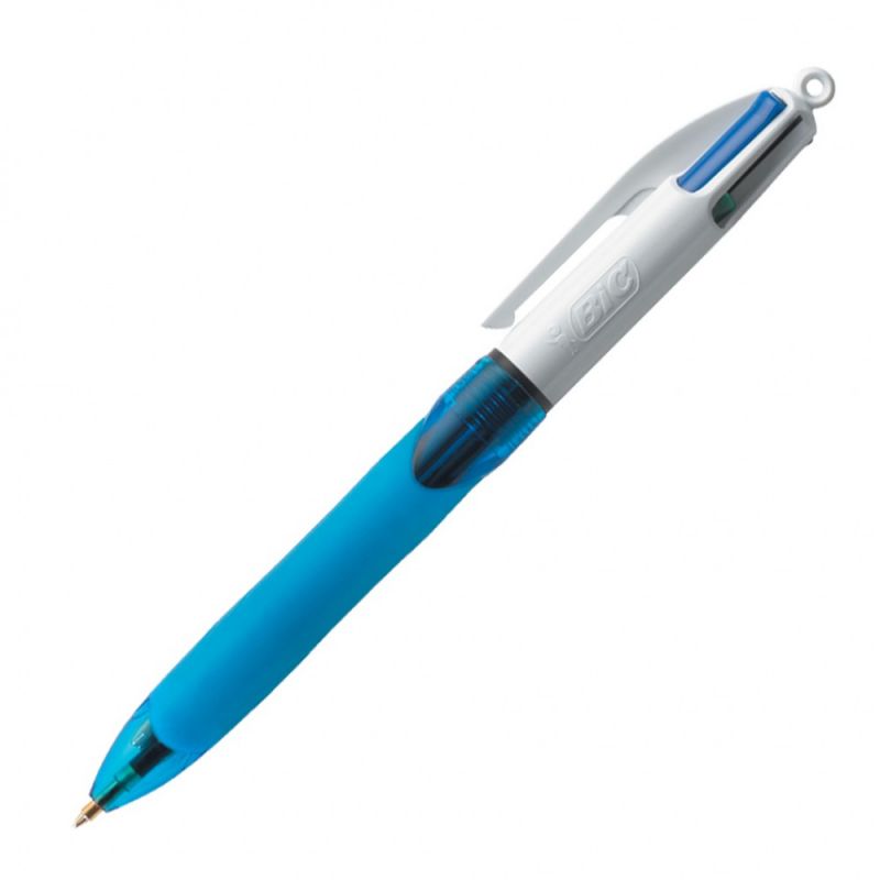 BIC Stylo bille 4 Couleurs pointe moyenne rétractable et rechargeable avec grip BIC Stylo bille 4 Couleurs pointe moyenne rétractable et rechargeable avec grip