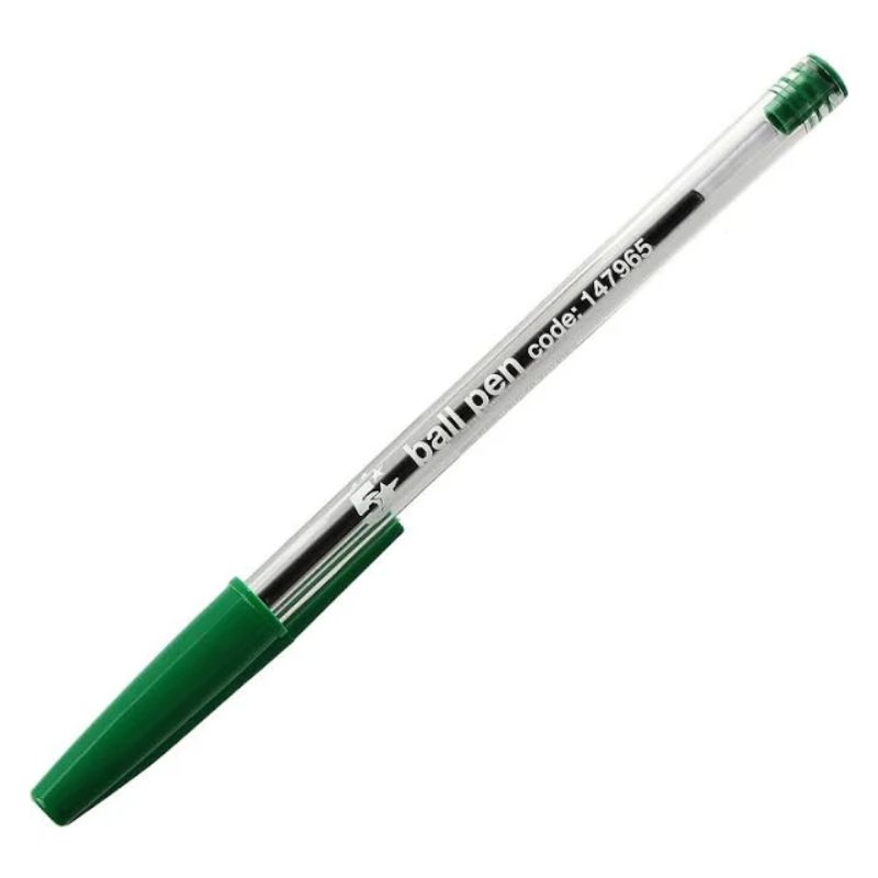 Stylo à bille pointe moyenne encre Verte Stylo à bille pointe moyenne encre Verte