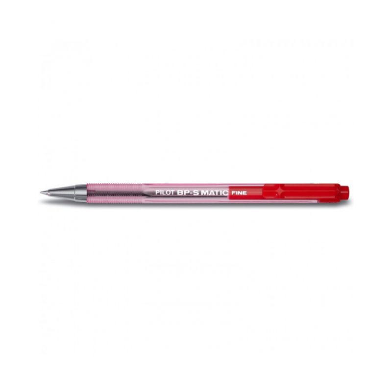 PILOT BP-S MATIC Stylo bille rechargeable pointe fine rétractable Encre Rouge PILOT BP-S MATIC Stylo bille rechargeable pointe fine rétractable Encre Rouge