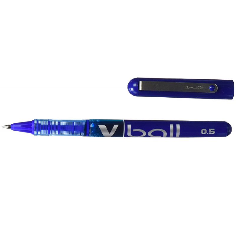 PILOT V-BALL Stylo Roller pointe métal 0,5 mm Encre liquide Bleue PILOT V-BALL Stylo Roller pointe métal 0,5 mm Encre liquide Bleue
